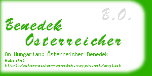 benedek osterreicher business card